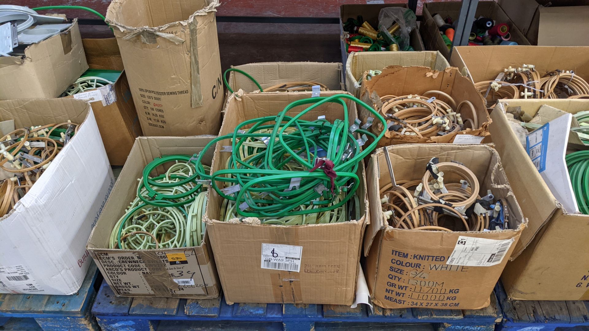 The contents of a pallet of assorted embroidery machine frames & similar - this lot consists of 7 as