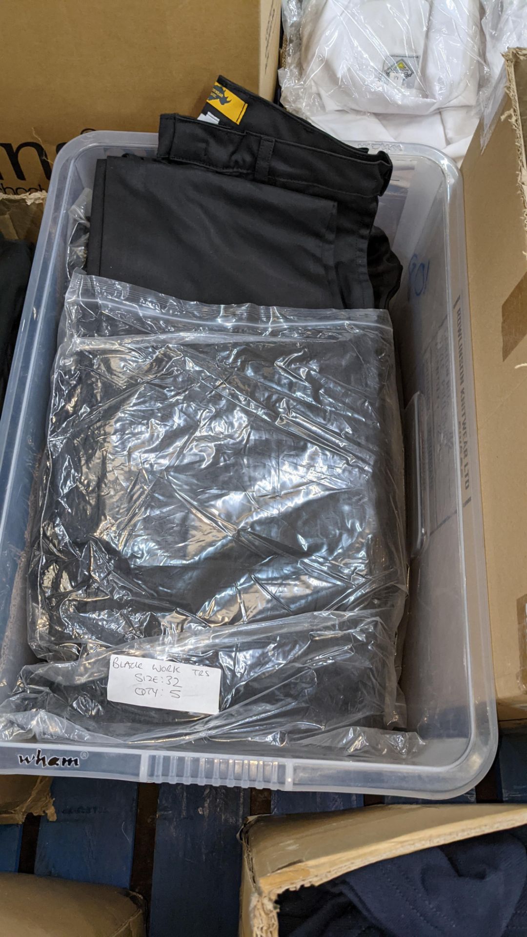 Approx 35 off Rhino Workwear heavy duty work trousers - the contents of 1 crate. NB crate excluded - Image 2 of 5