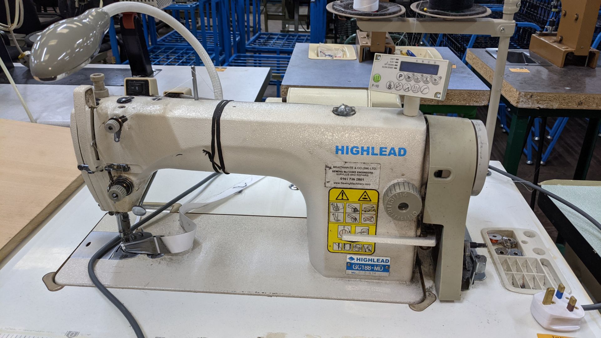 Highlead model GC188-MD sewing machine with edge band guide - Image 6 of 17