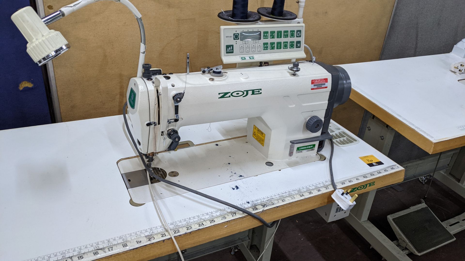 Zoje model ZJ9800A-D3B/PF lockstitch sewing machine with model WR-501 digital controller - Image 7 of 19