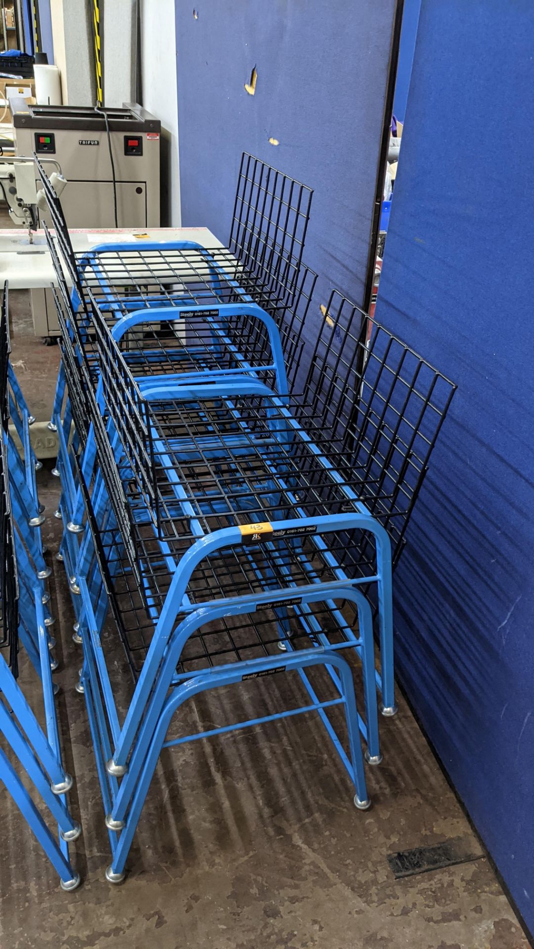 7 off matching blue stacking Steely mobile machinists baskets - Image 2 of 5
