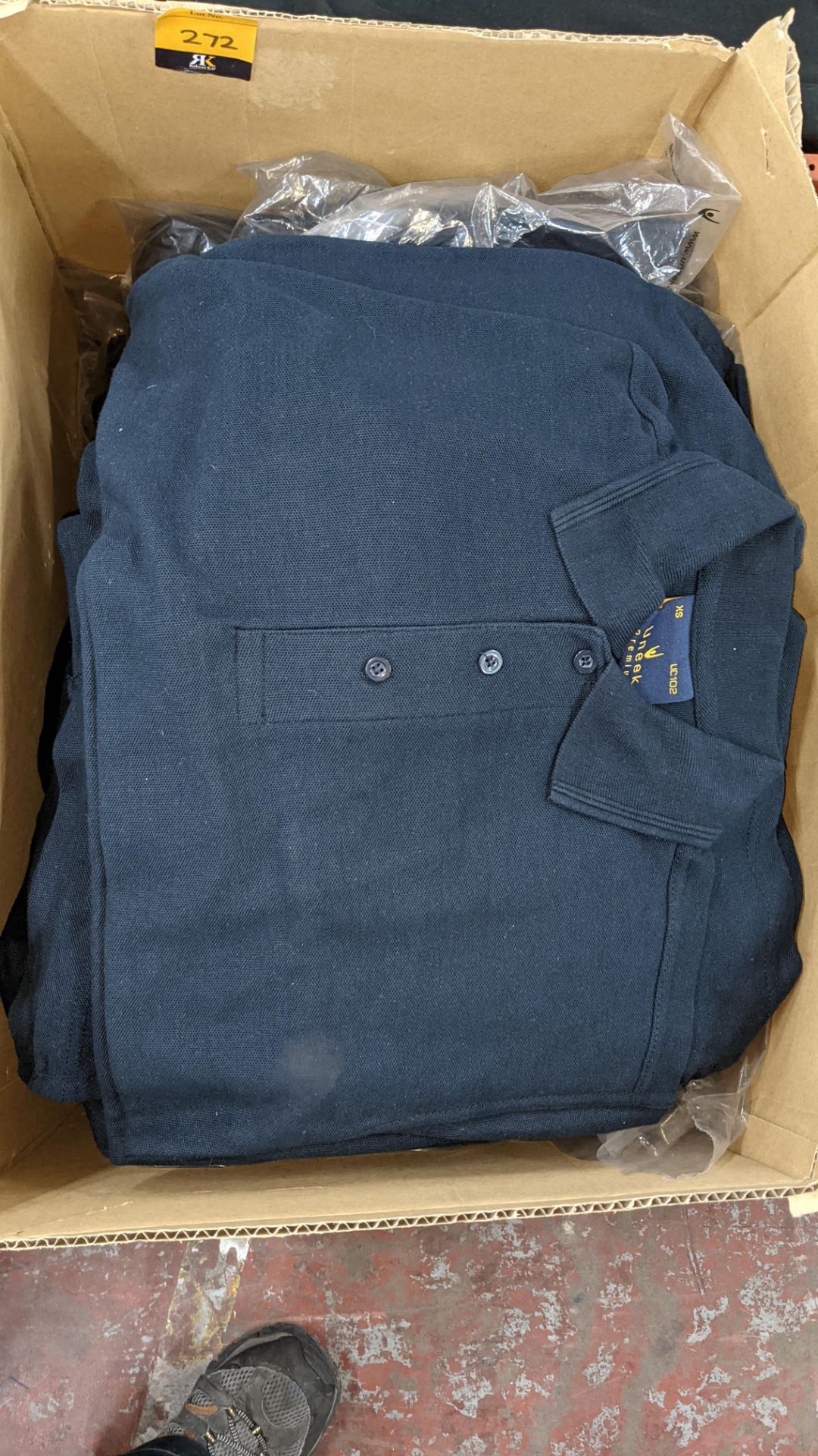 Quantity of Uneek blue polo shirts - the contents of 1 large box - Image 2 of 4