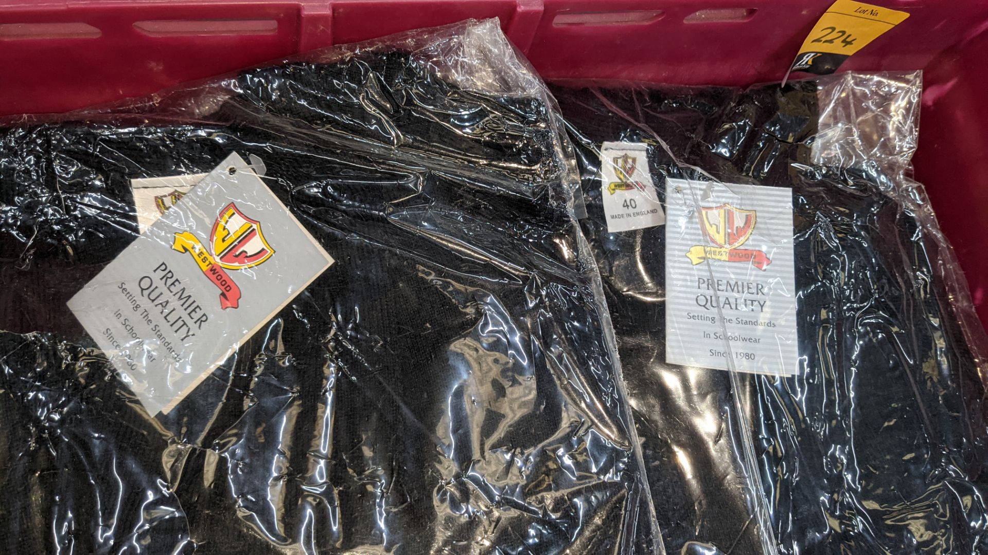 Approx 10 off children's black cardigans - the contents of 1 crate. NB crate excluded - Image 4 of 4