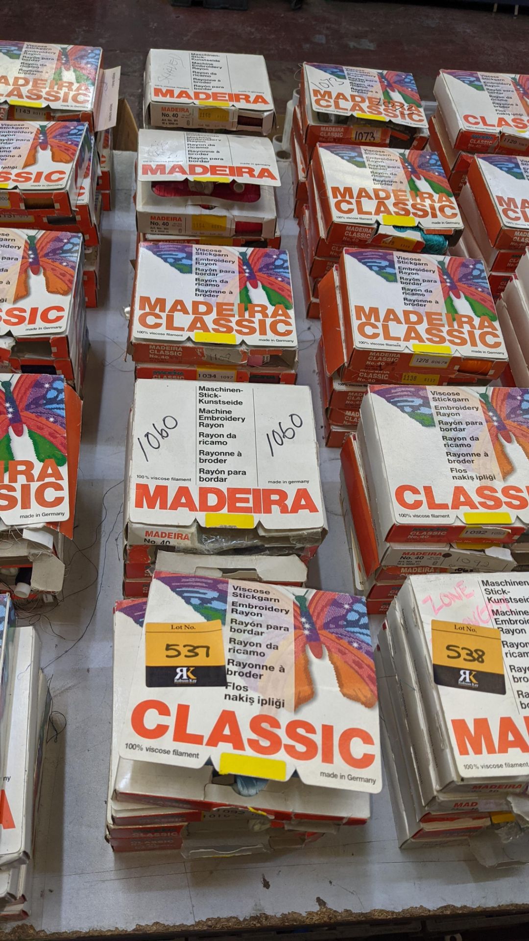 25 boxes of Madeira Classic No. 40 rayon embroidery thread - Image 2 of 13