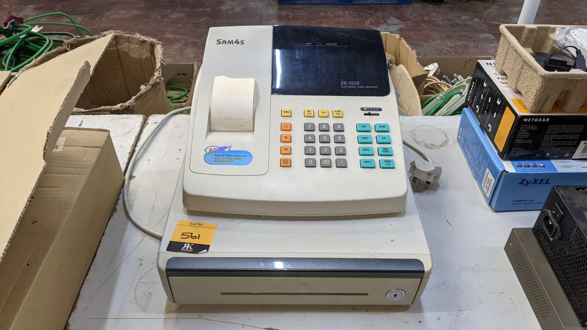 SAM4S electronic cash register model ER-150II. NB no key