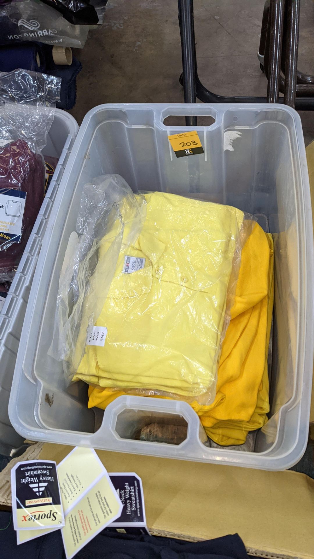 Approx 13 off Sportex & Jerzees children's polo shirts in assorted shades of yellow