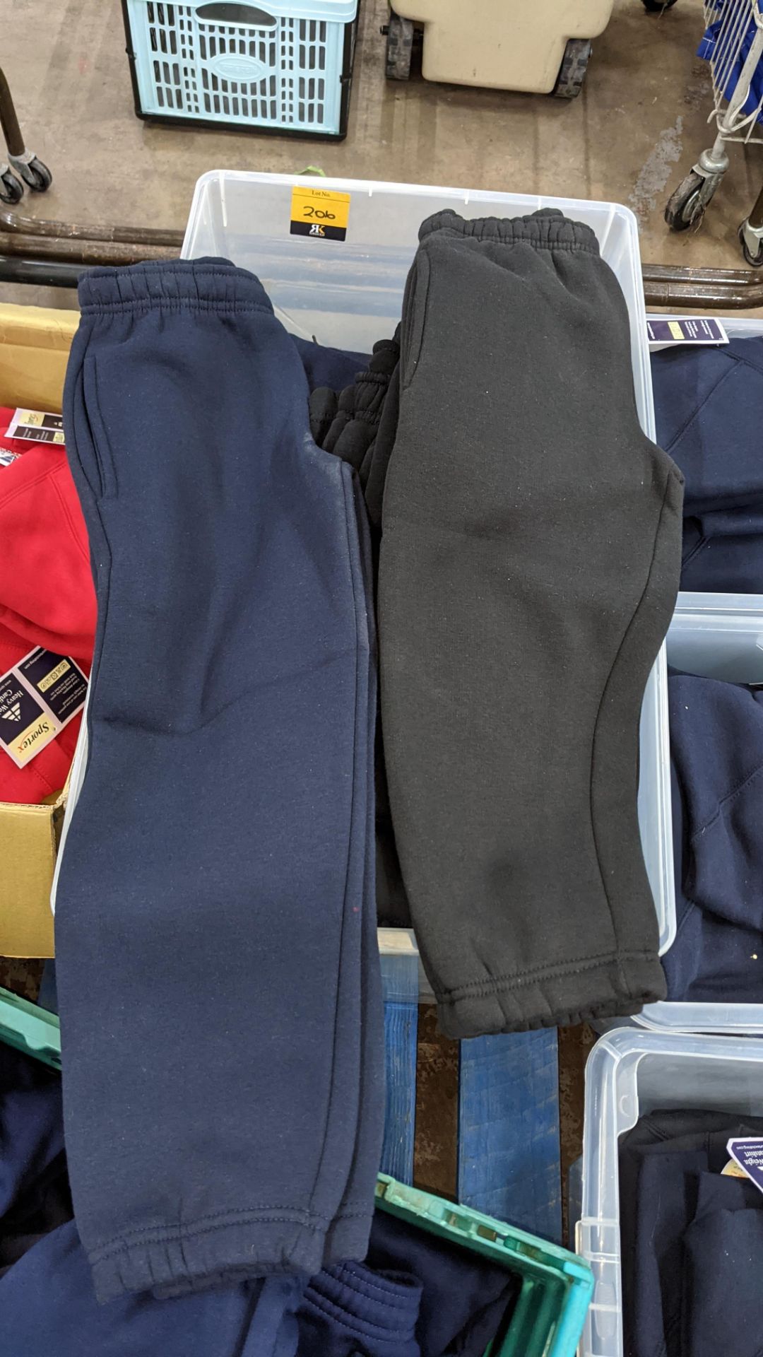 Approx 25 off children's black & blue tracksuit bottoms in assorted styles - the contents of 1 large - Image 3 of 5