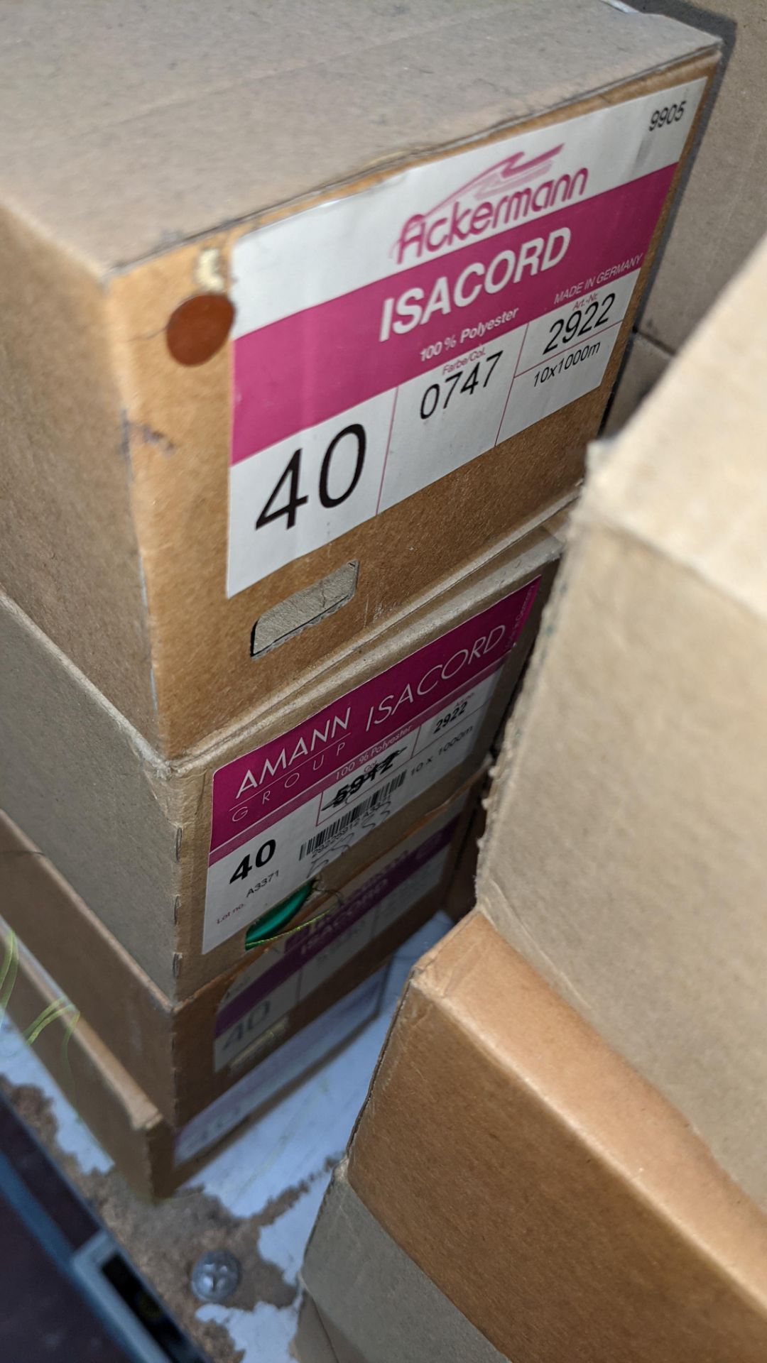 16 boxes of Ackermann Isacord (40) polyester thread - Image 5 of 8