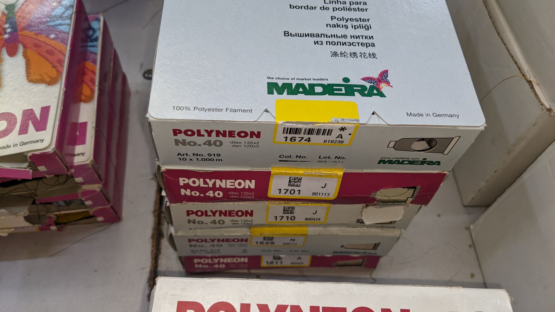 19 boxes of Madeira Polyneon machine embroidery thread - Image 4 of 10