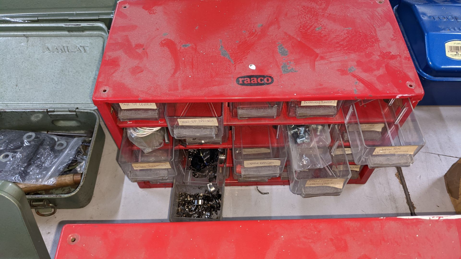 4 off mini cabinets & their contents of machinery parts & spares - Image 8 of 12