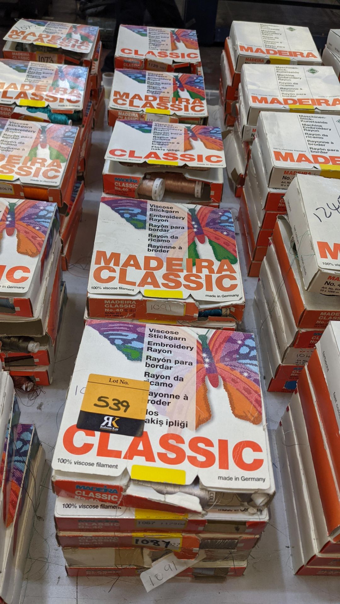 25 boxes of Madeira Classic No. 40 rayon embroidery thread