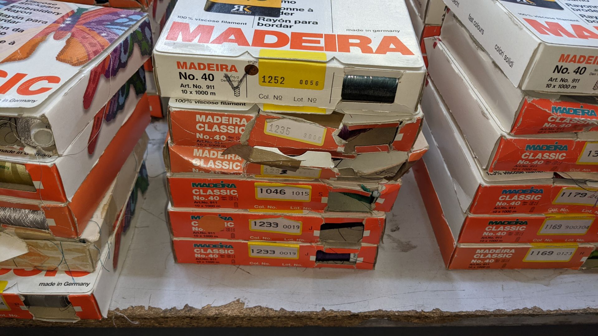 30 boxes of Madeira Classic No. 40 rayon embroidery thread - Image 3 of 12