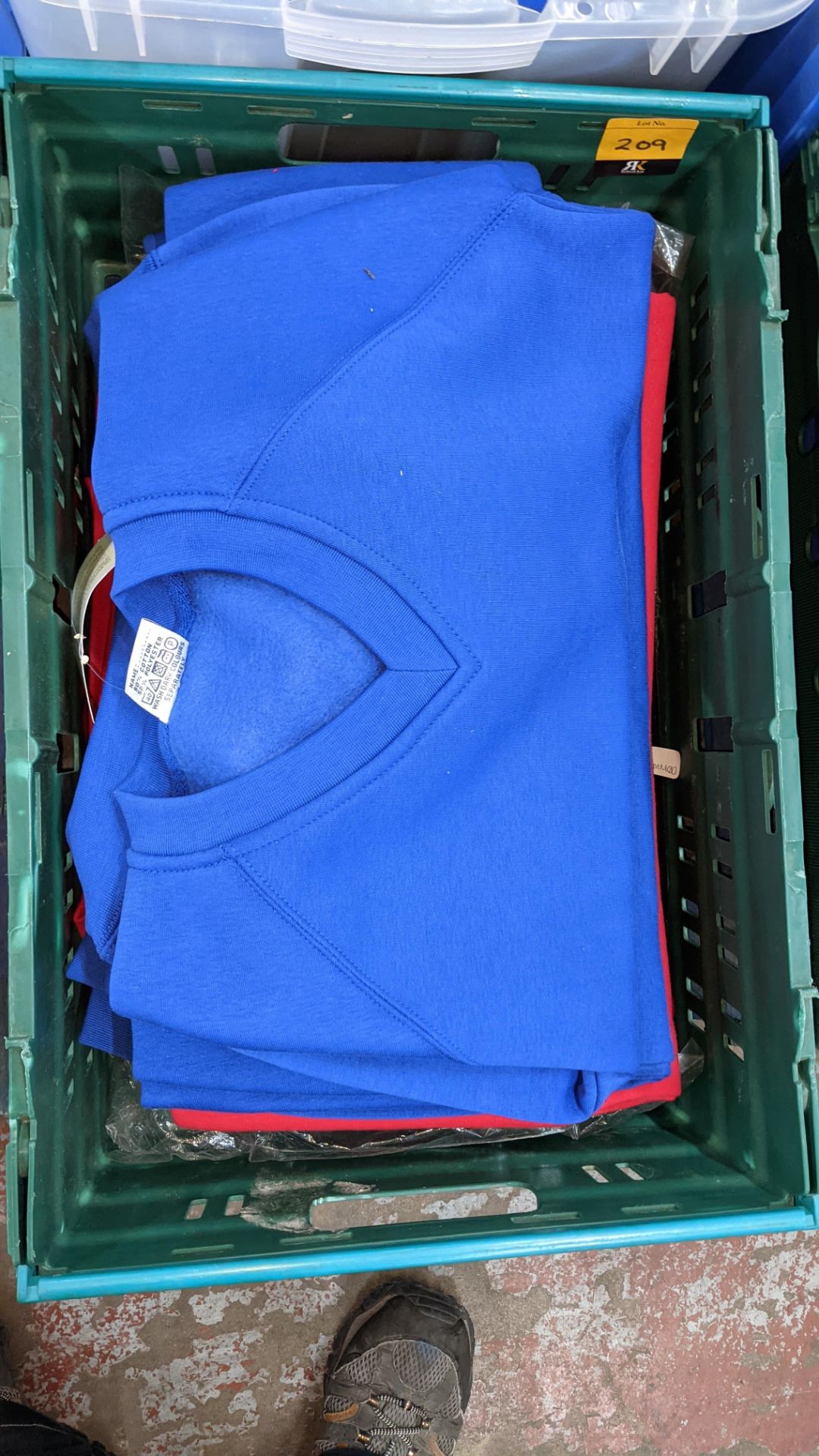 Approx 16 off Sportex children's assorted sweatshirts - the contents of 2 crates. NB crates exclude - Image 3 of 7