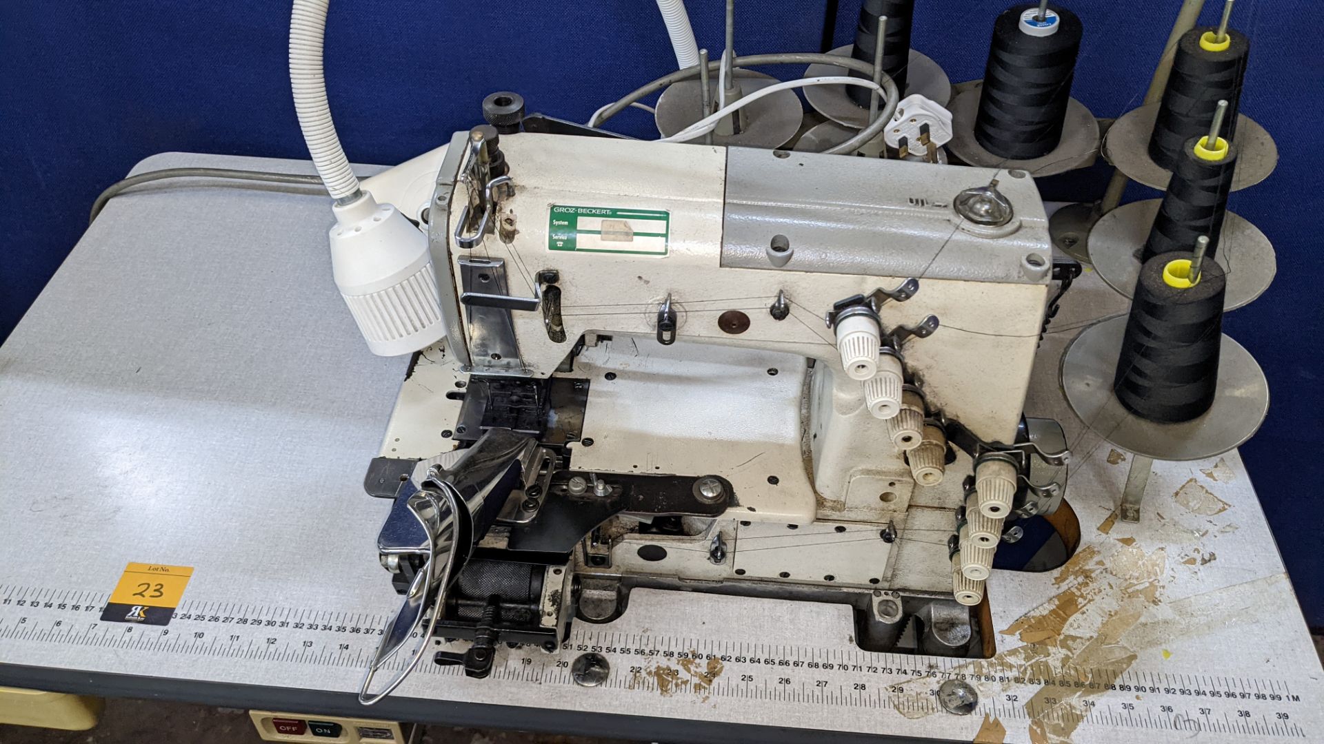 Ta King overlocker, model TK-FB-6504PMD, with edge band guide - Image 6 of 16