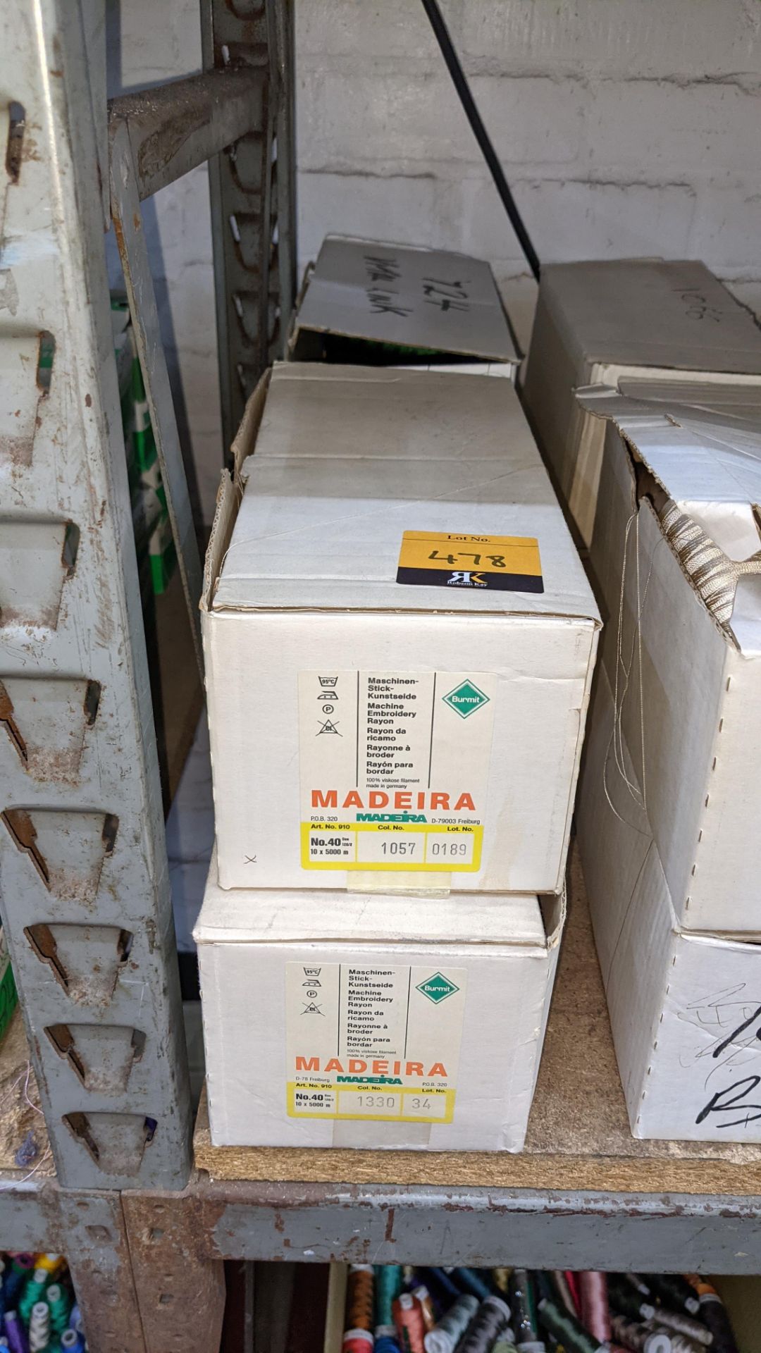 4 boxes of Madeira Burmit No. 40 rayon embroidery thread - Image 2 of 6