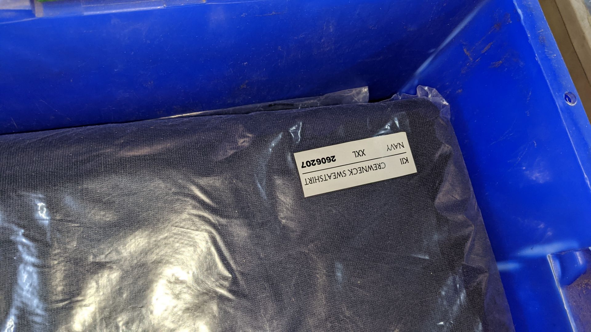 11 off workwear blue sweatshirts - the contents of 1 crate. NB crate excluded - Image 3 of 5