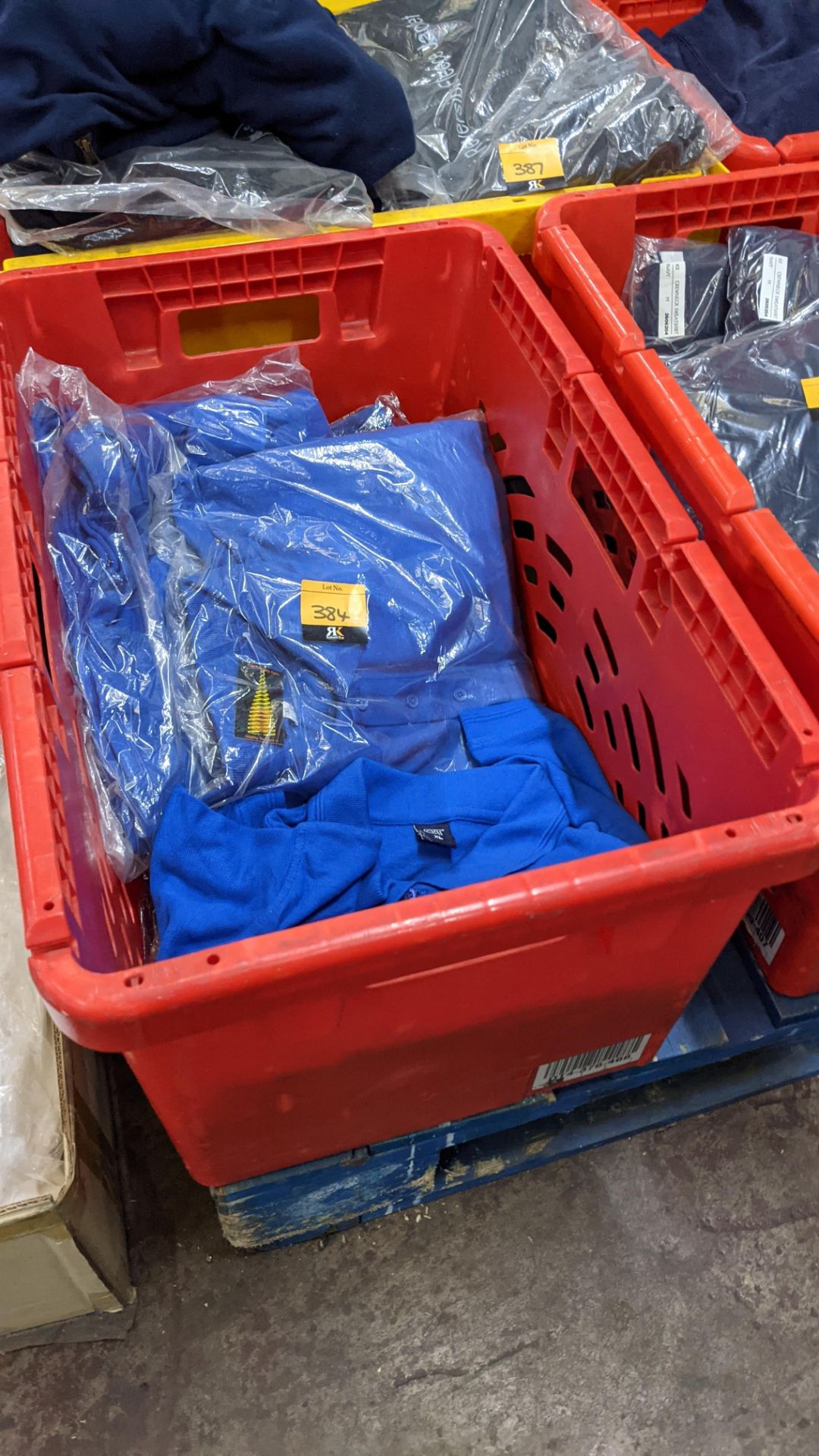 Approx 17 off bright blue polo shirts