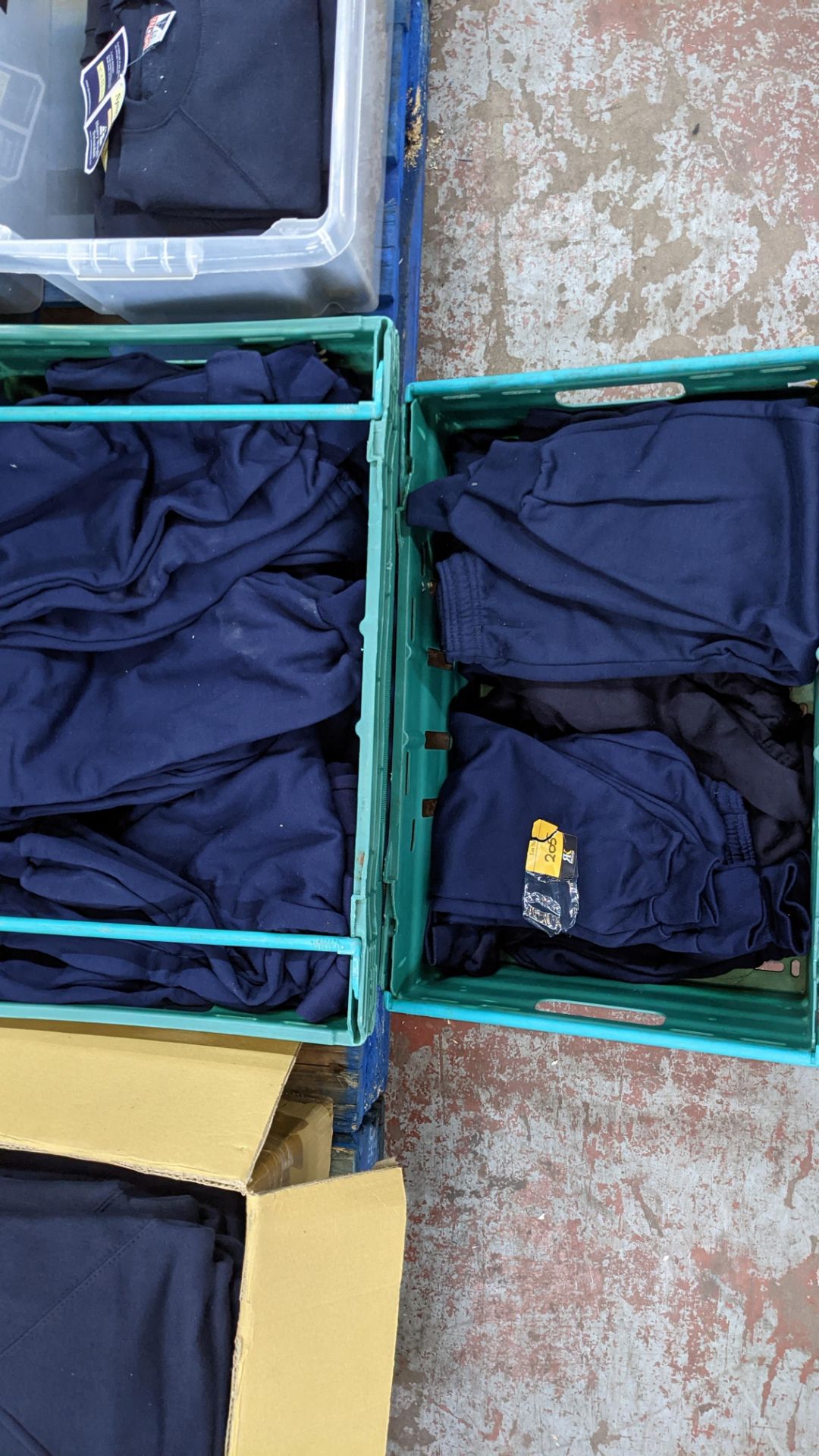 Approx 17 off children's blue tracksuit bottoms in assorted styles - the contents of 2 crates. NB c - Image 4 of 5