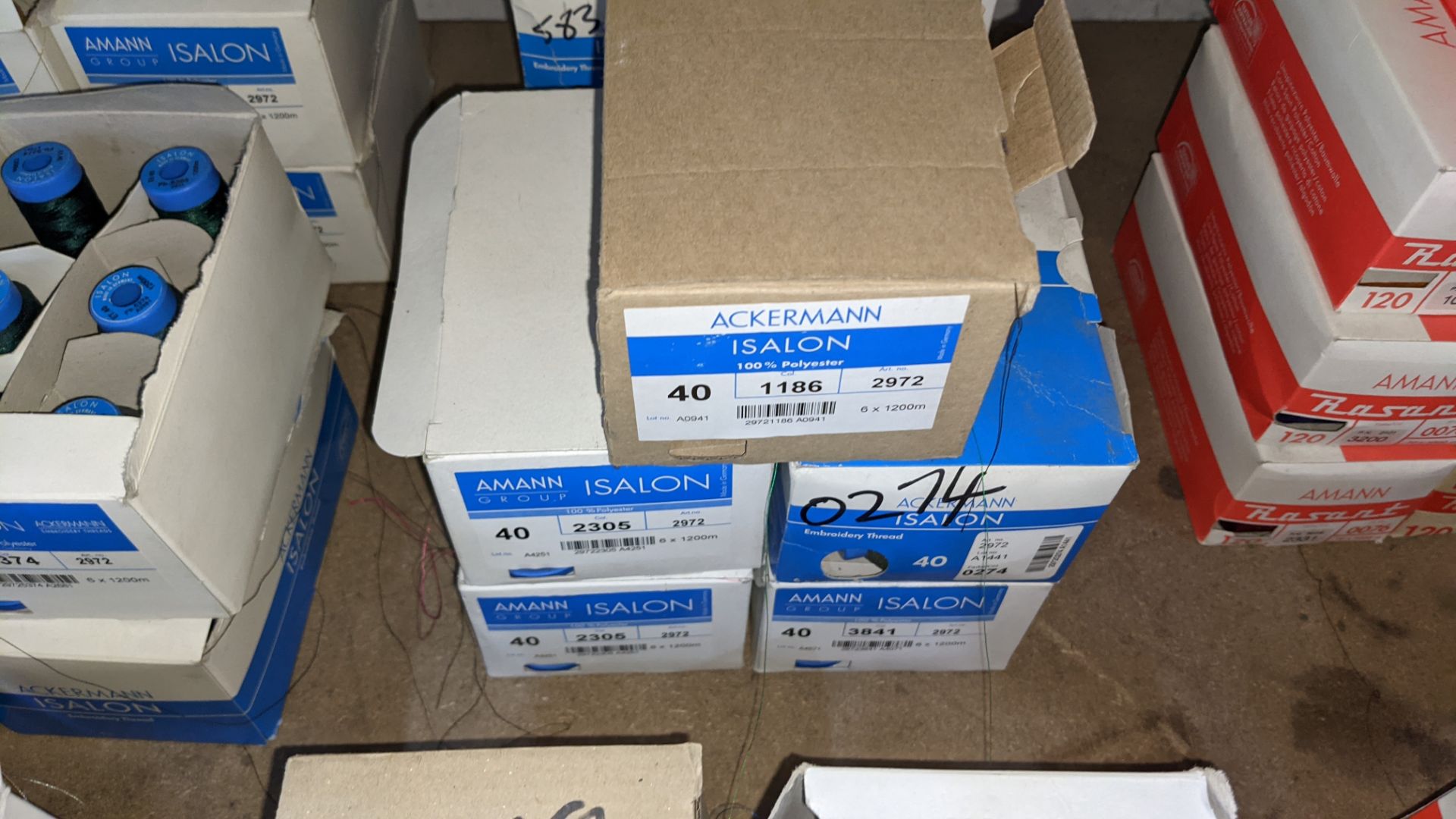 14 boxes of Amann Group ISALON embroidery thread - Image 4 of 6