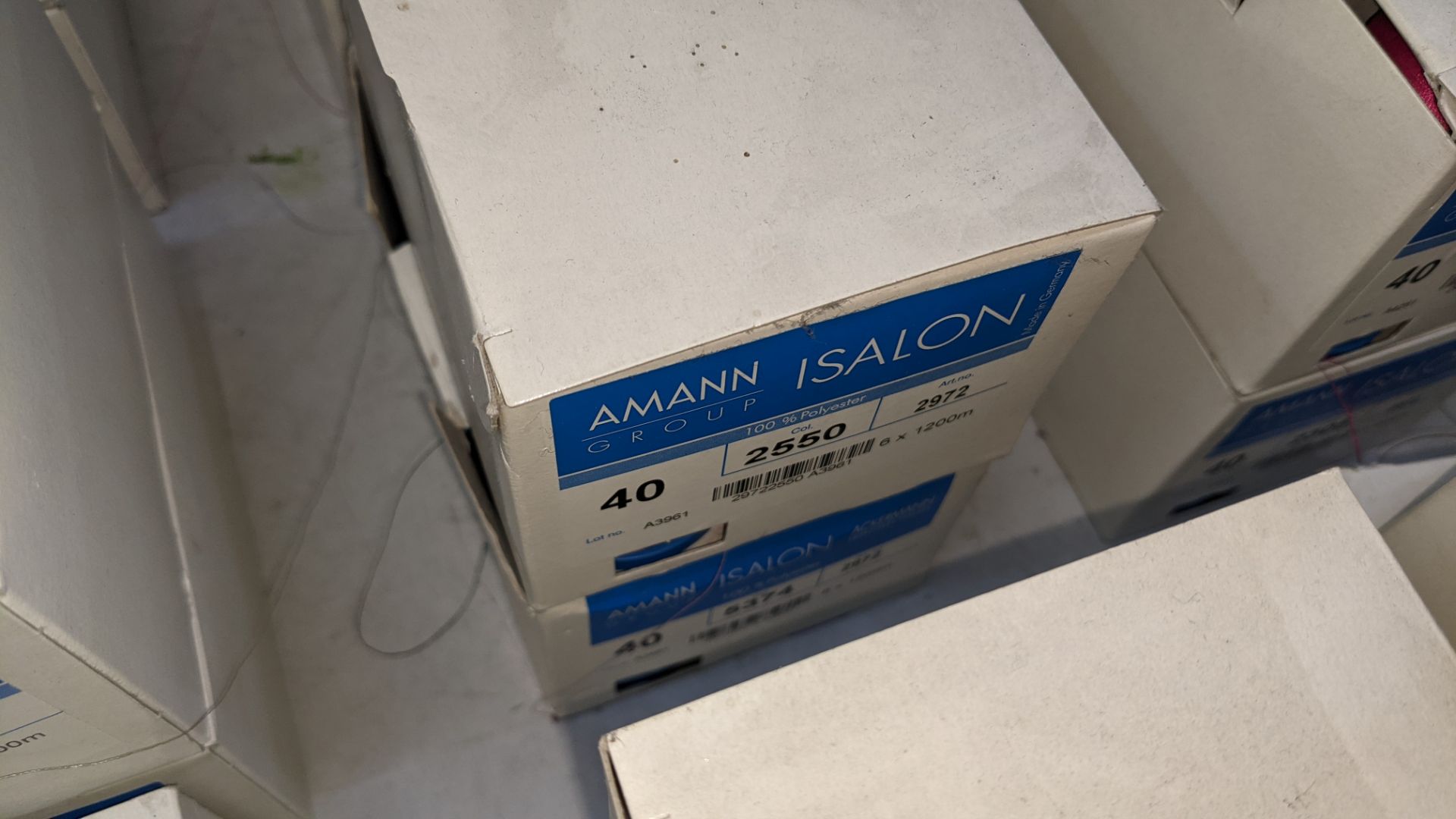 12 boxes of Amann Group ISALON 40 polyester embroidery thread - Image 8 of 10