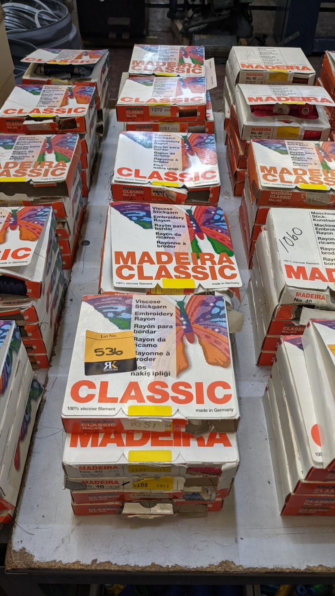 25 boxes of Madeira Classic No. 40 rayon embroidery thread