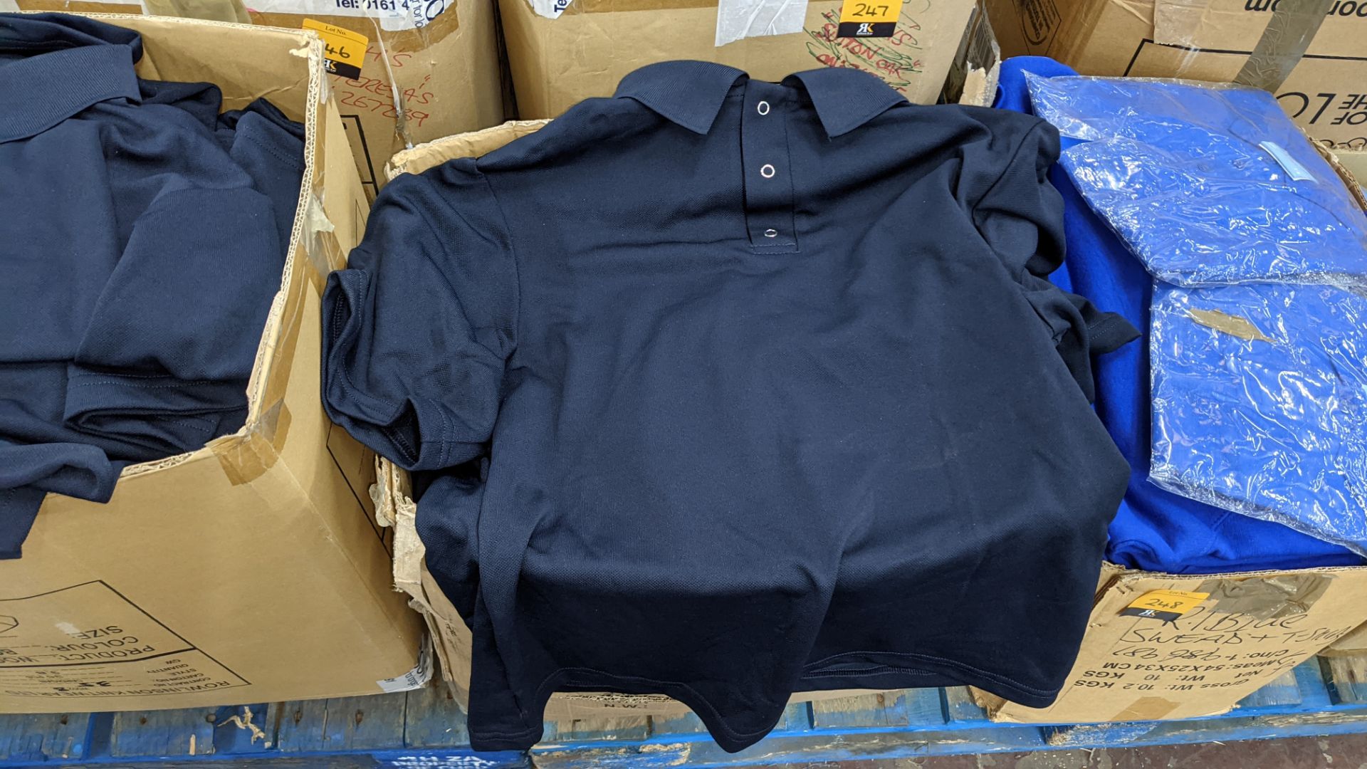 Large quantity of blue polo shirts - 1 box - Image 4 of 4