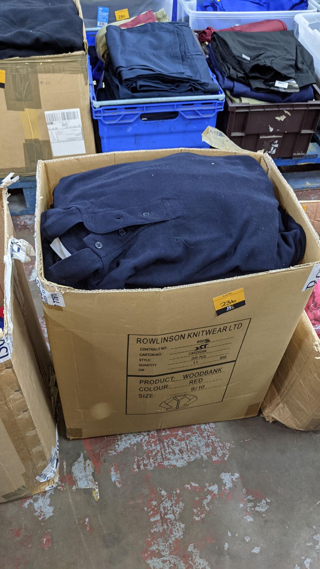 Quantity of navy polo shirts in assorted styles - 1 large box - Image 2 of 5