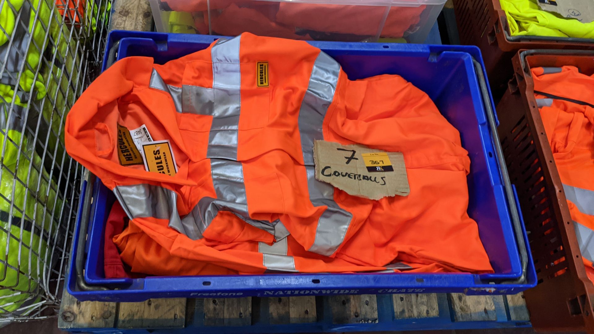 7 off hi-vis coveralls - Image 3 of 4