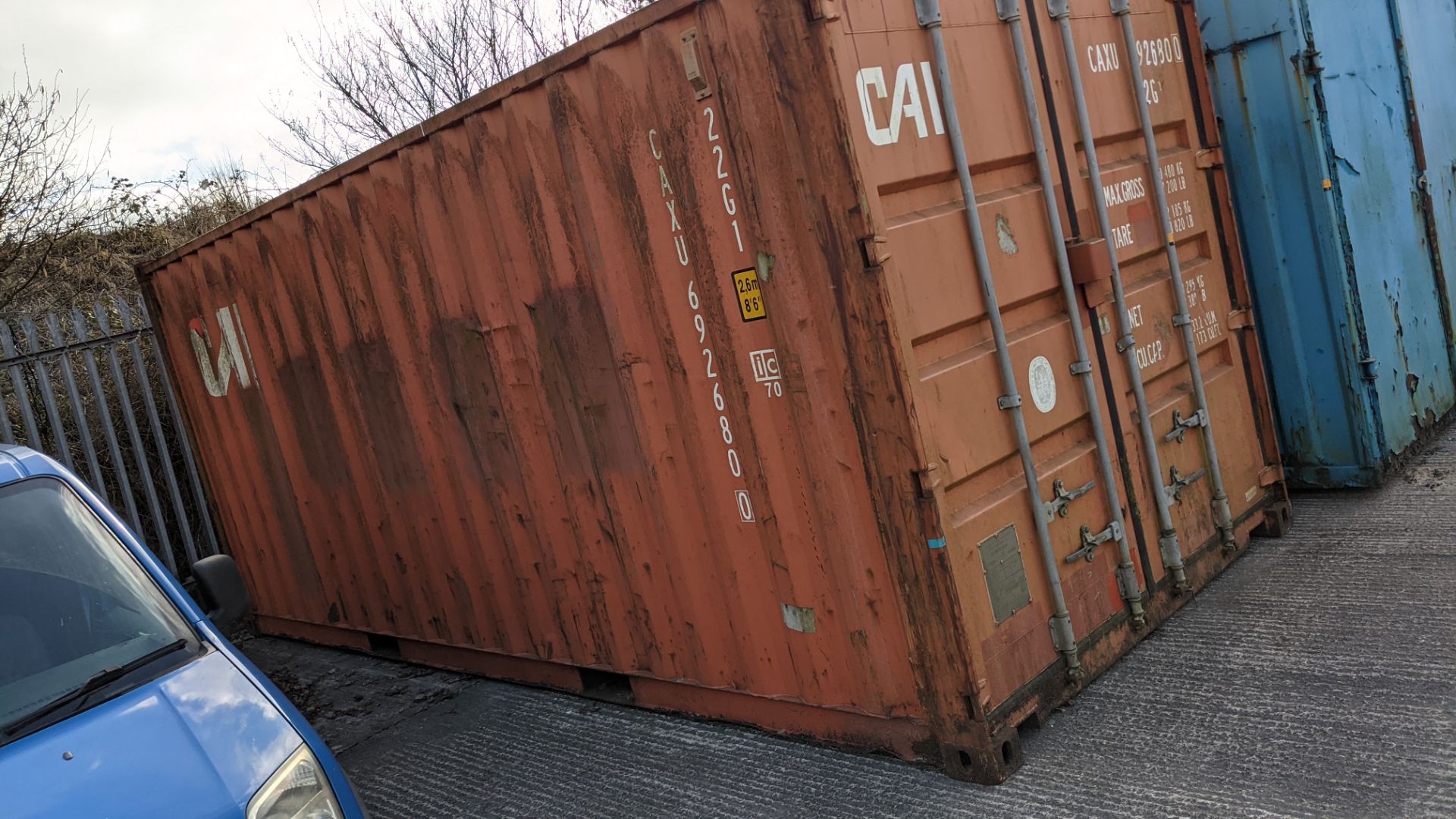 Orange painted metal 20' shipping container type QP-CAIT-01(F) manufactured by Qingdao Pacific Conta - Image 9 of 16