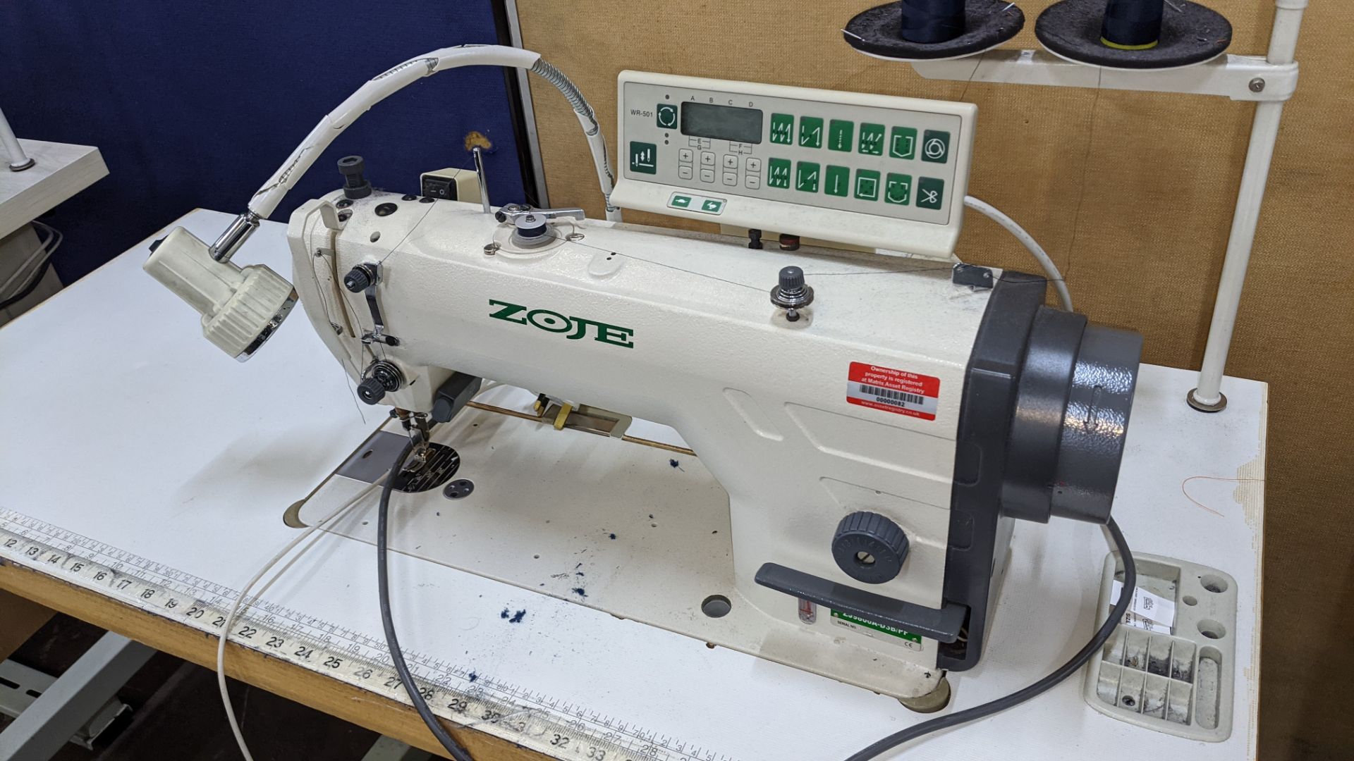 Zoje model ZJ9800A-D3B/PF lockstitch sewing machine with model WR-501 digital controller - Image 5 of 19