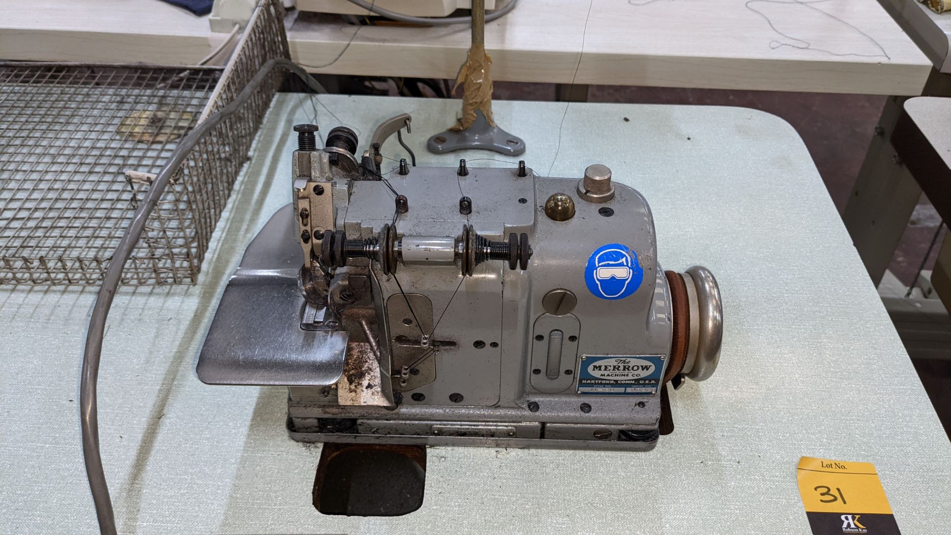 Merrow sewing machine, model M-30 - Image 5 of 14