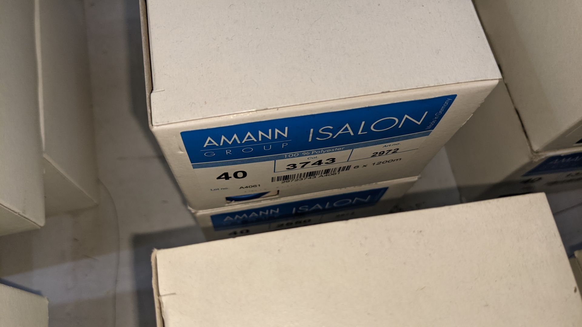 12 boxes of Amann Group ISALON 40 polyester embroidery thread - Image 7 of 10