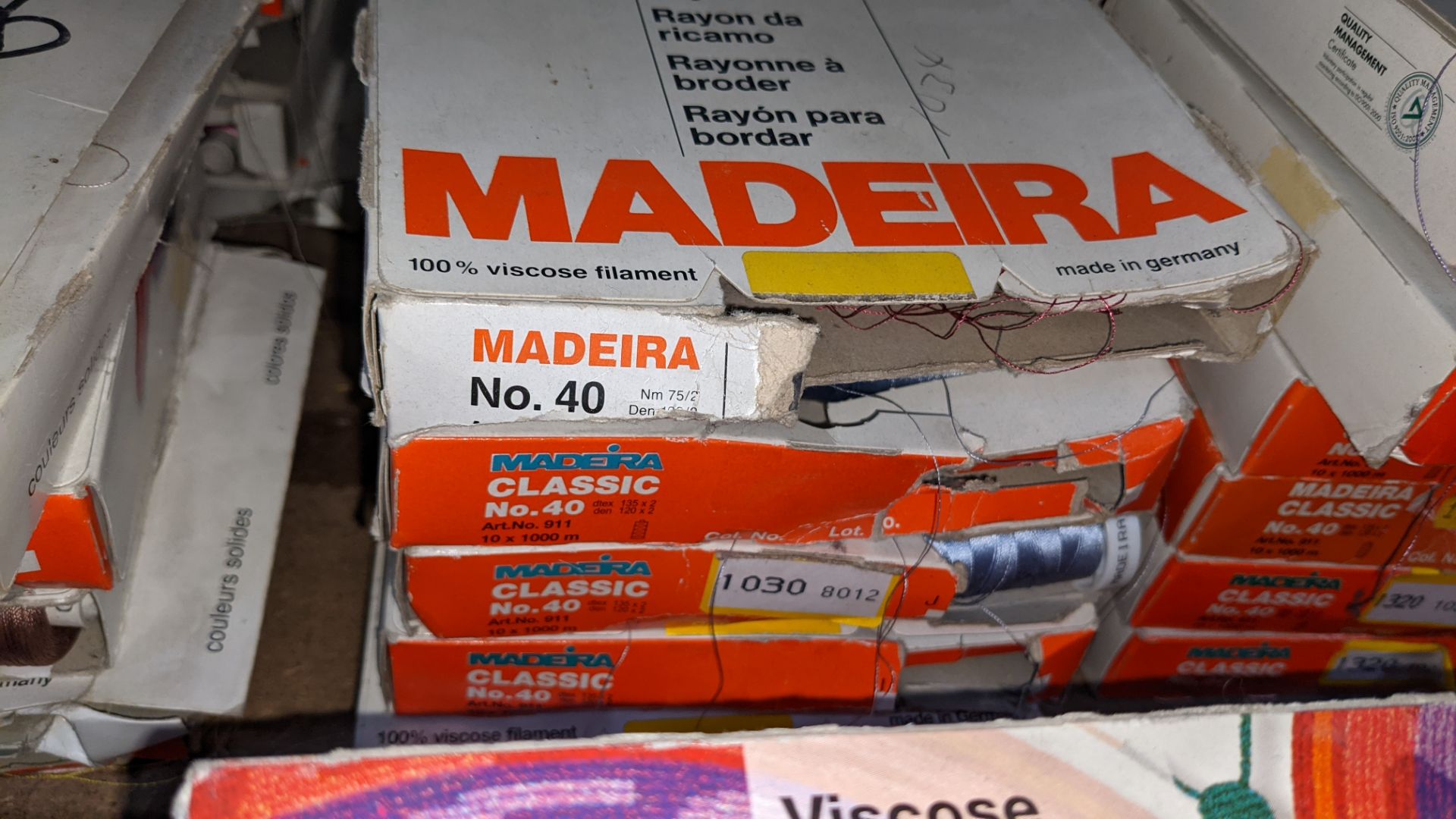 15 assorted boxes of Madeira Classic No. 40 embroidery rayon thread - Image 4 of 8