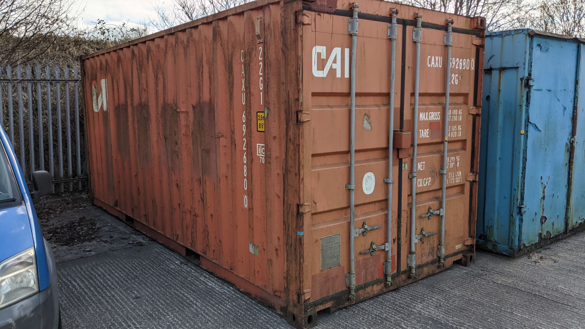 Orange painted metal 20' shipping container type QP-CAIT-01(F) manufactured by Qingdao Pacific Conta - Image 2 of 16