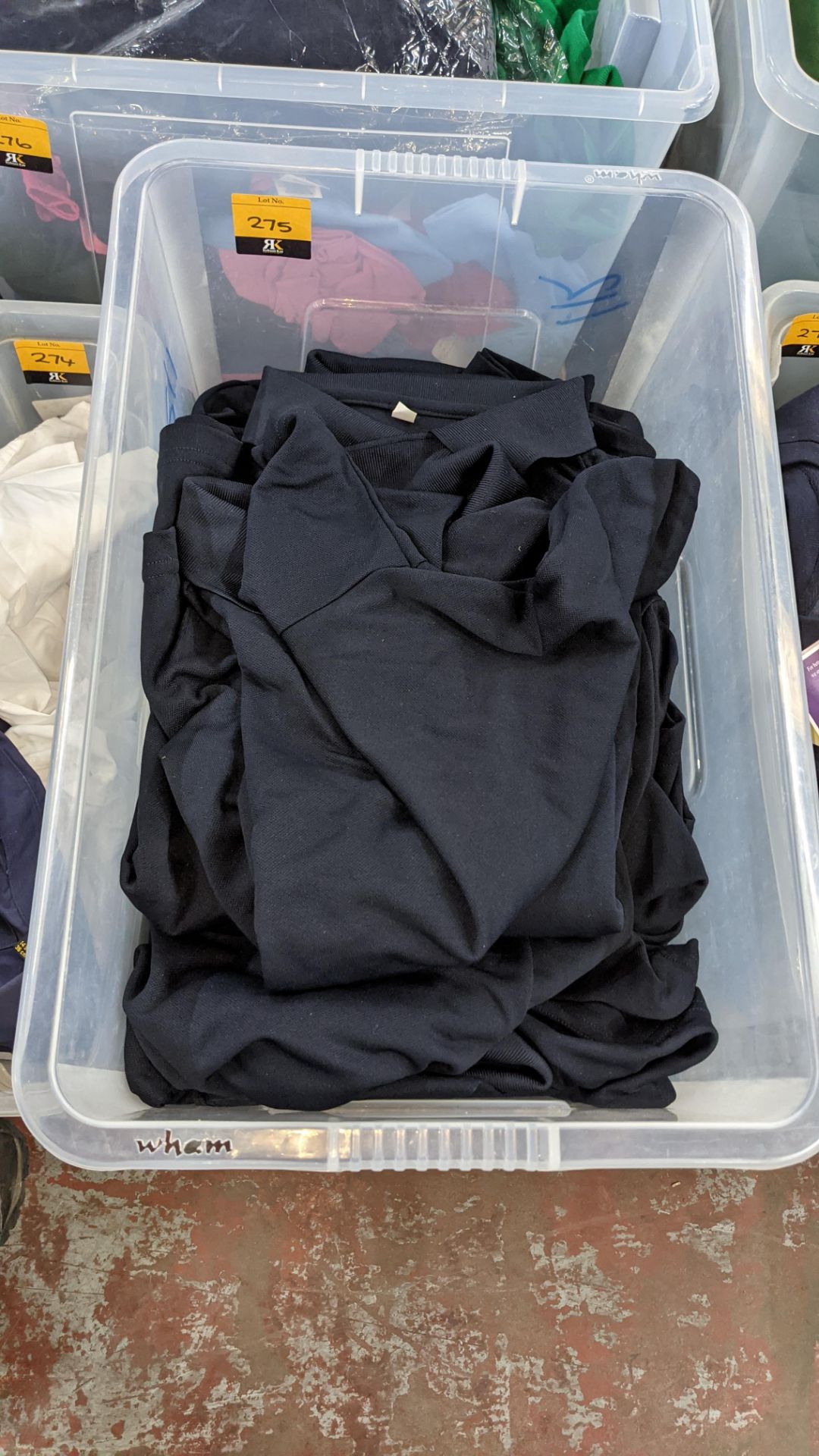 Approx 40 off blue polo shirts - the contents of 1 large crate. NB crate excluded - Image 2 of 4