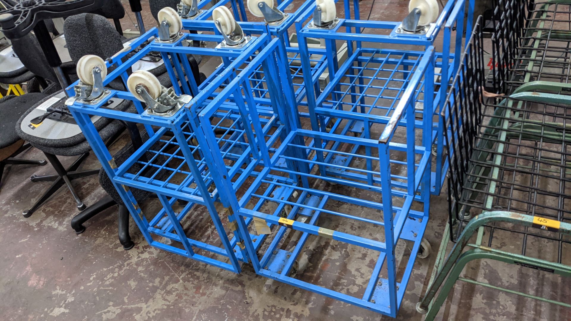 7 off blue mobile trollies