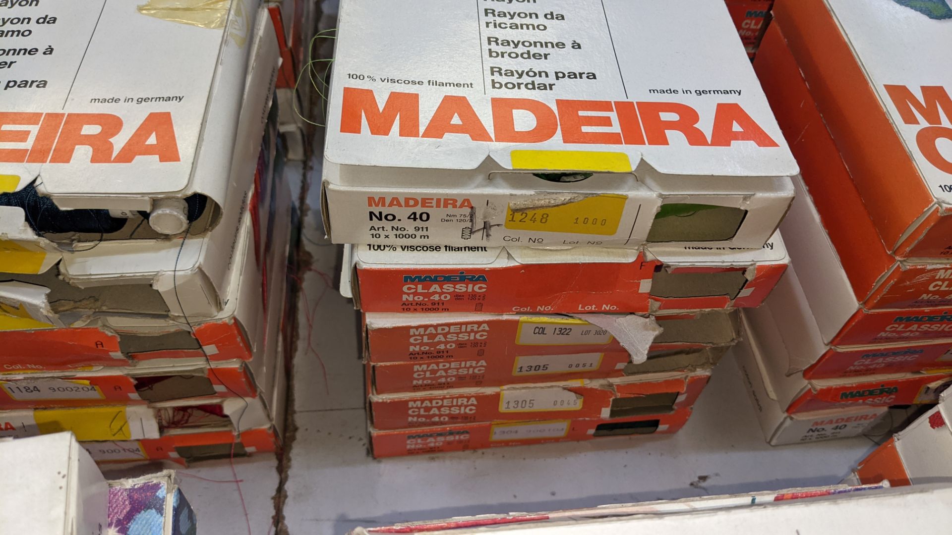 30 boxes of Madeira Classic No. 40 rayon embroidery thread - Image 4 of 12