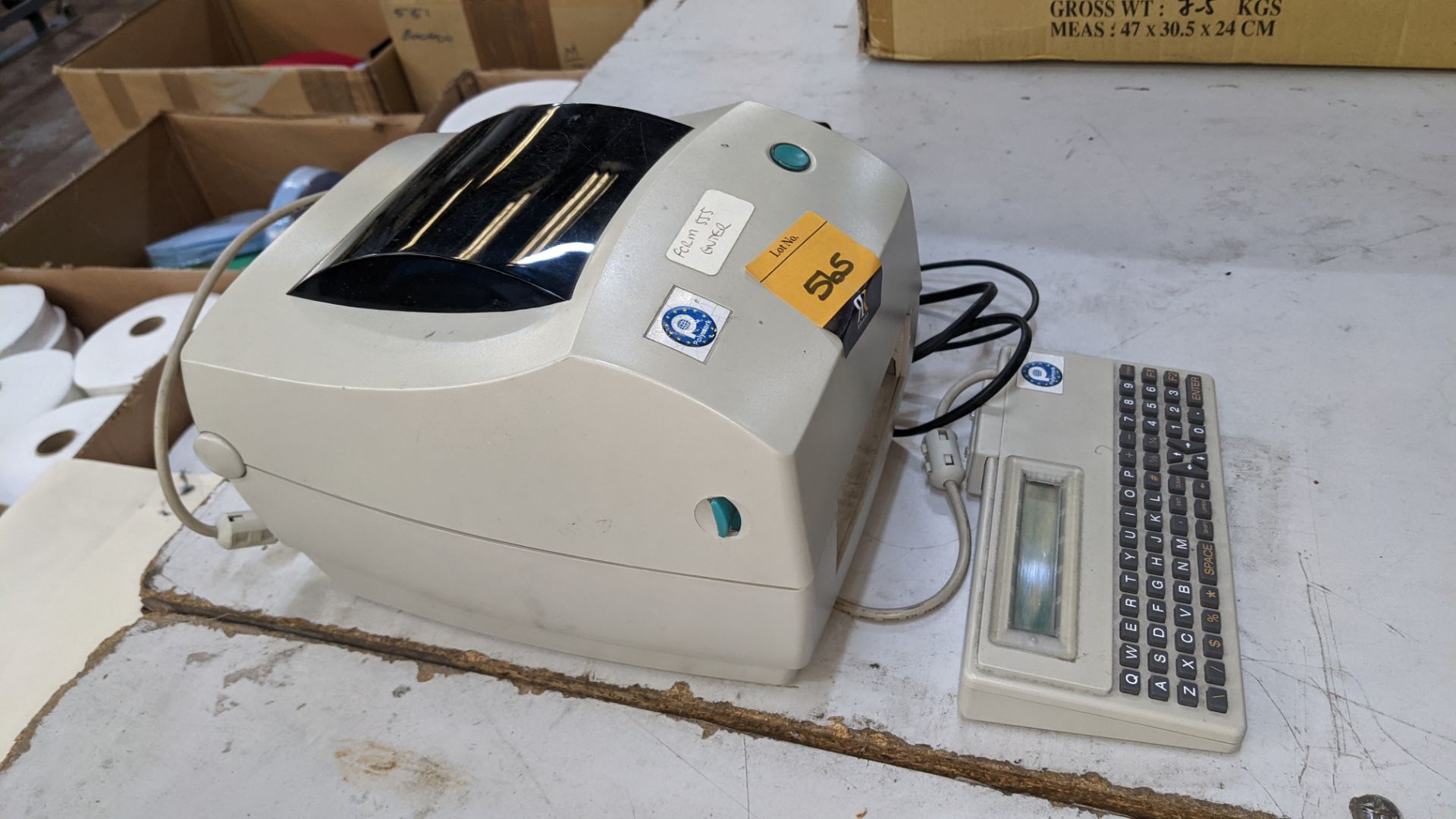 Label printer, model TLP2844 with keyboard & power pack - Image 4 of 6