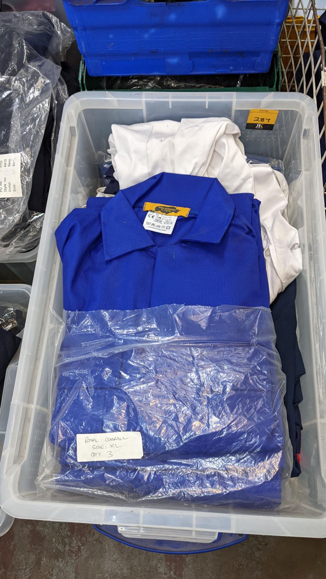 The contents of 2 crates of assorted boiler suits & similar. NB crates excluded - Image 3 of 5