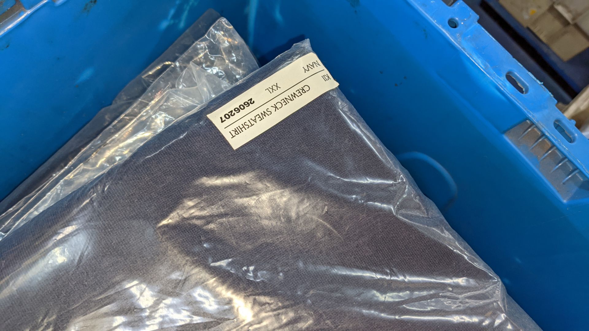 15 off workwear blue sweatshirts - the contents of 1 crate. NB crate excluded - Image 4 of 5