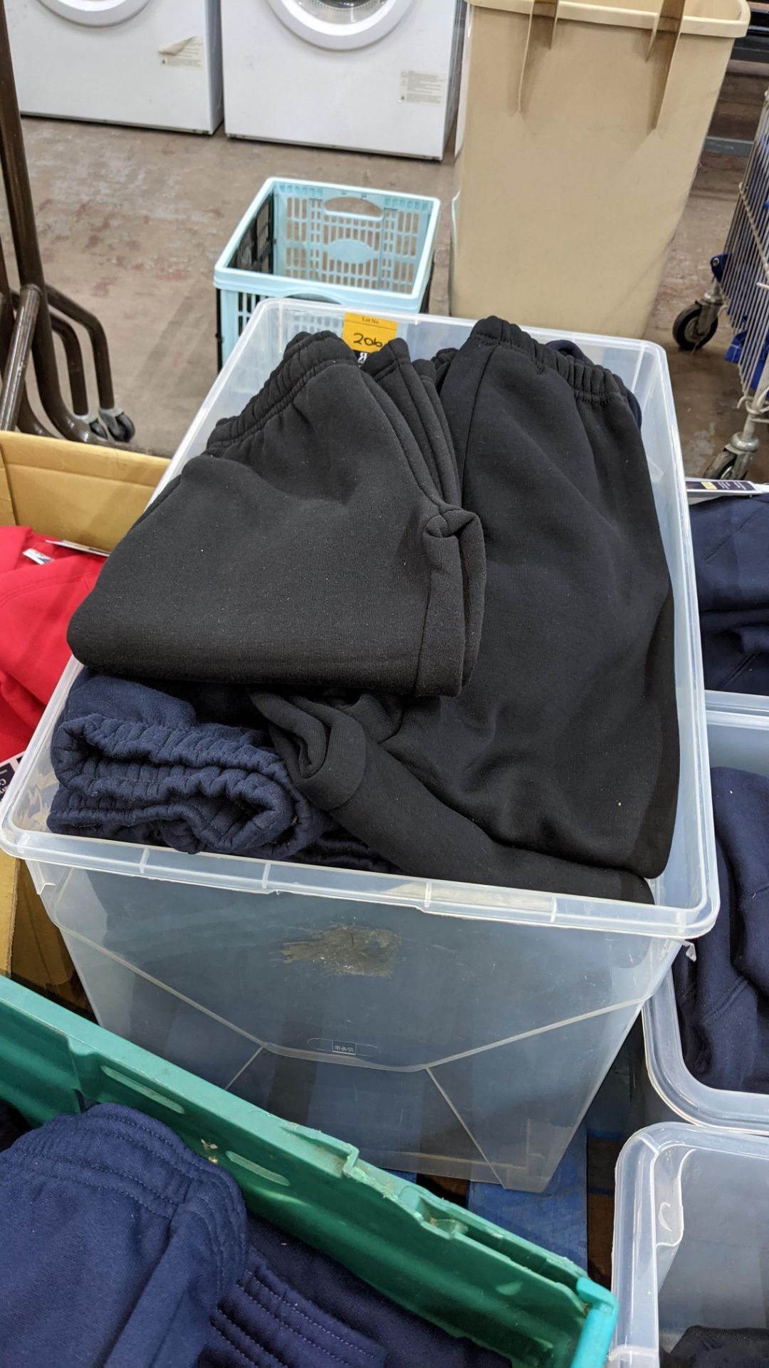 Approx 25 off children's black & blue tracksuit bottoms in assorted styles - the contents of 1 large - Image 2 of 5