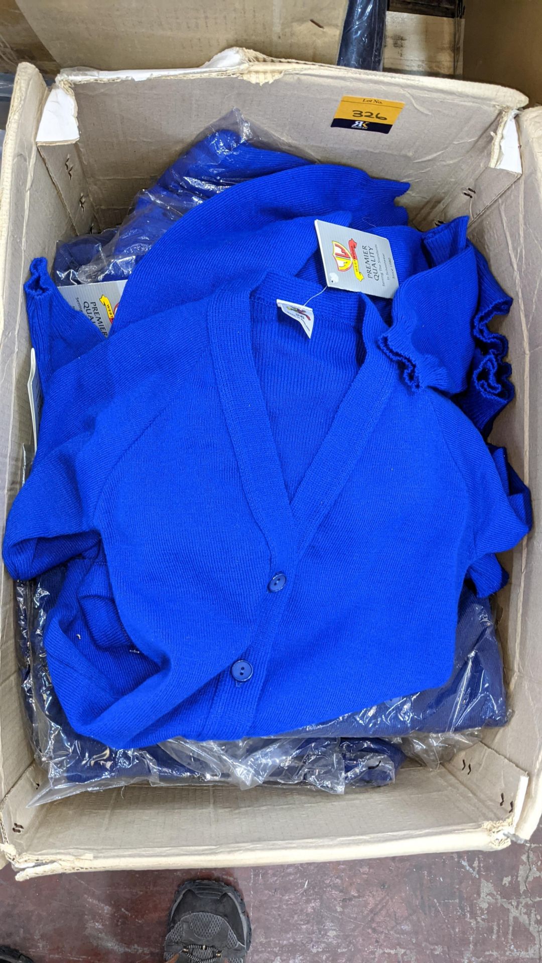 Approx 26 off blue button up children's tops - the contents of 1 large box - Image 3 of 3