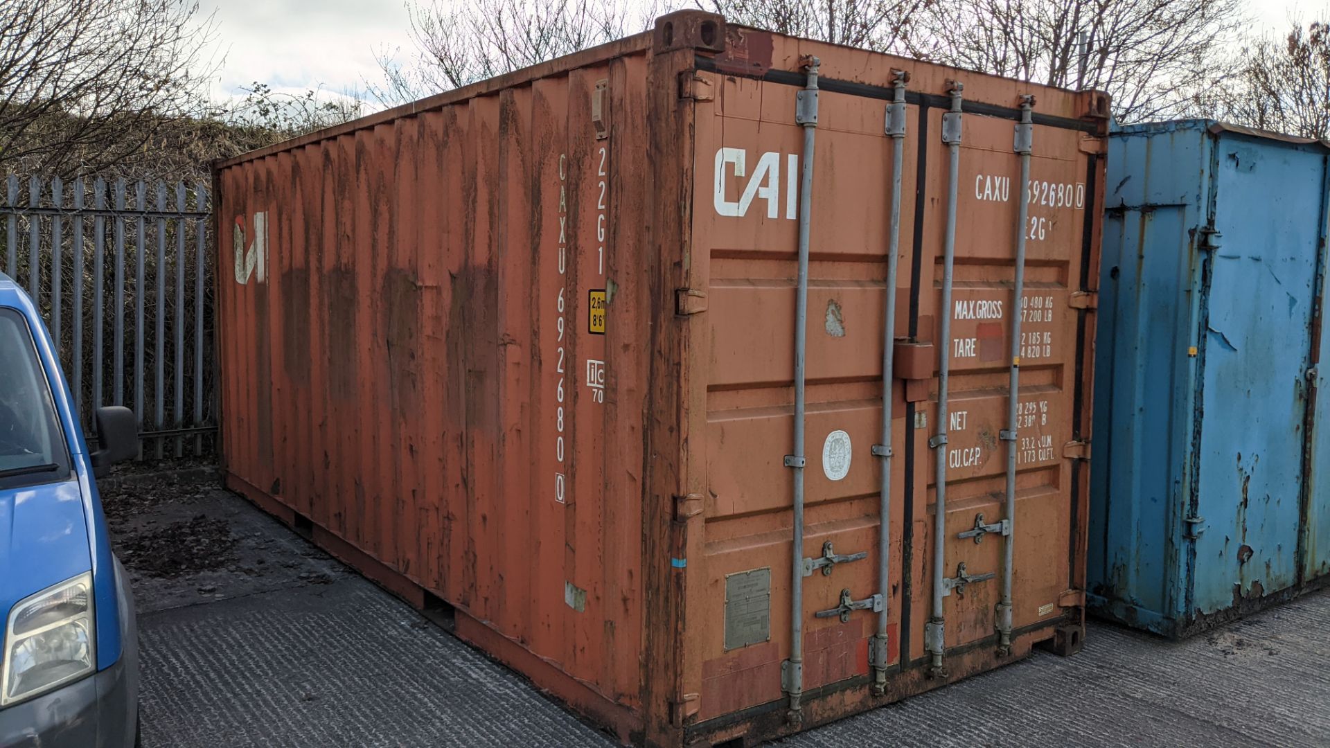 Orange painted metal 20' shipping container type QP-CAIT-01(F) manufactured by Qingdao Pacific Conta - Image 3 of 16