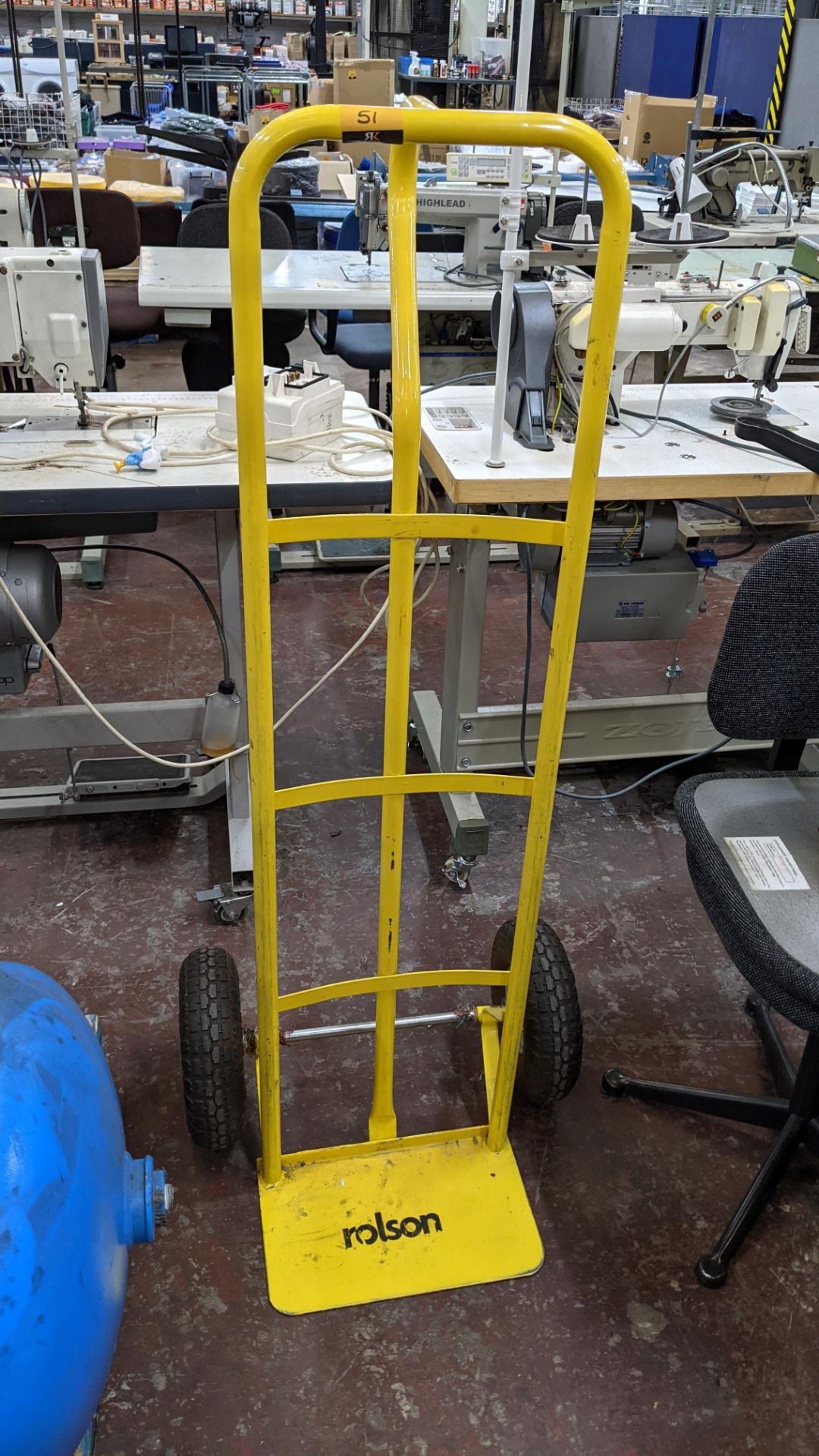 Yellow metal tall sack truck - Image 2 of 3