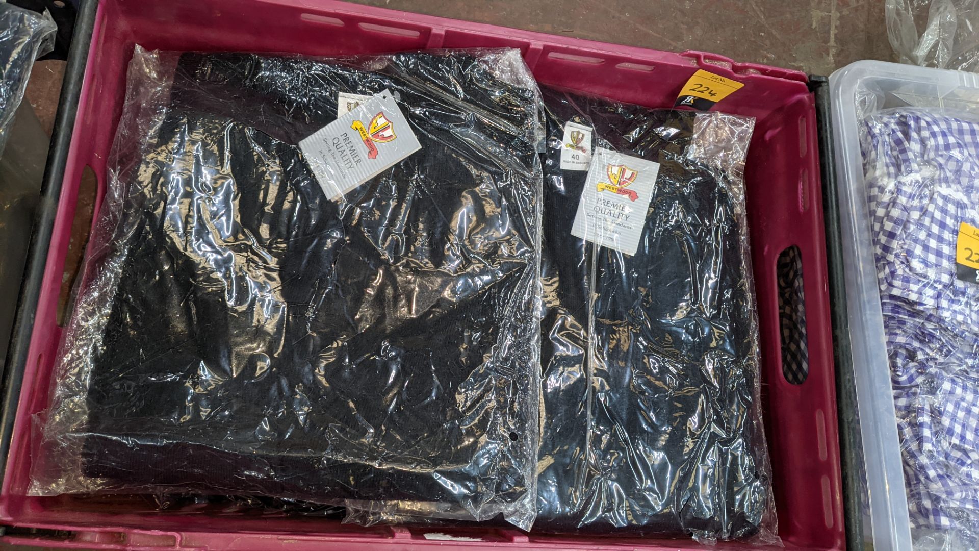 Approx 10 off children's black cardigans - the contents of 1 crate. NB crate excluded - Image 3 of 4