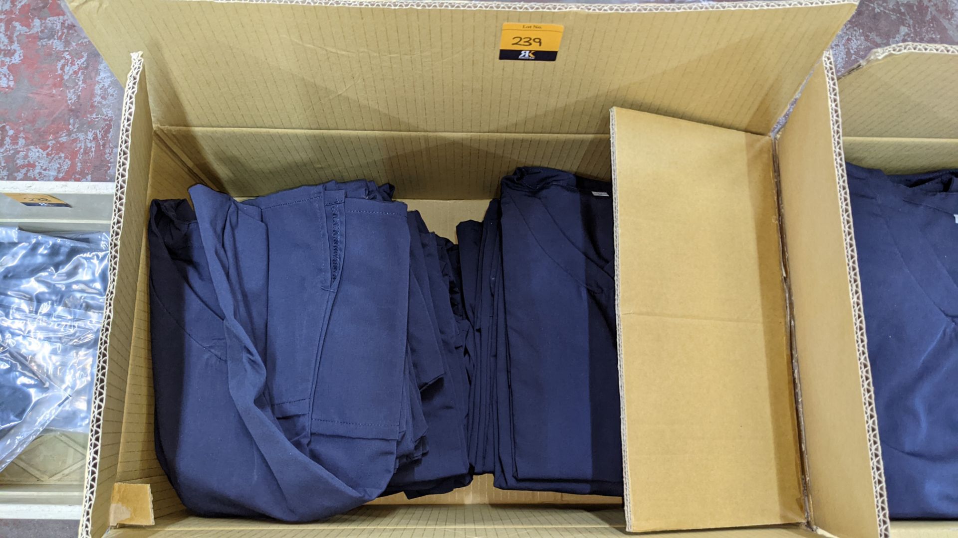 Approx 48 off navy V neck t-shirts - the contents of 2 boxes - Image 3 of 7