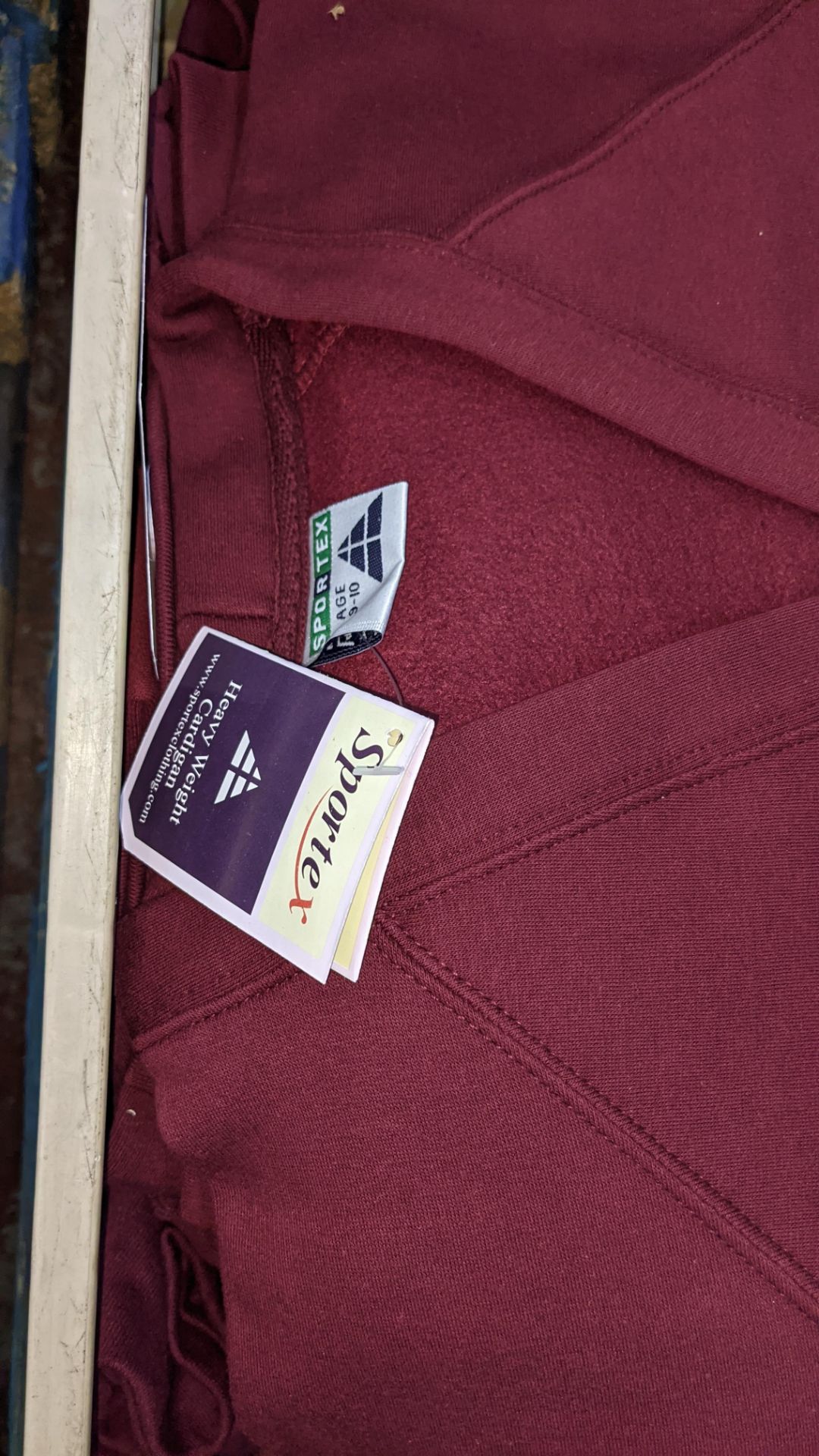 Approx 10 off assorted children's burgundy/red t-shirts & sweatshirts - the contents of 1 crate. NB - Image 3 of 4