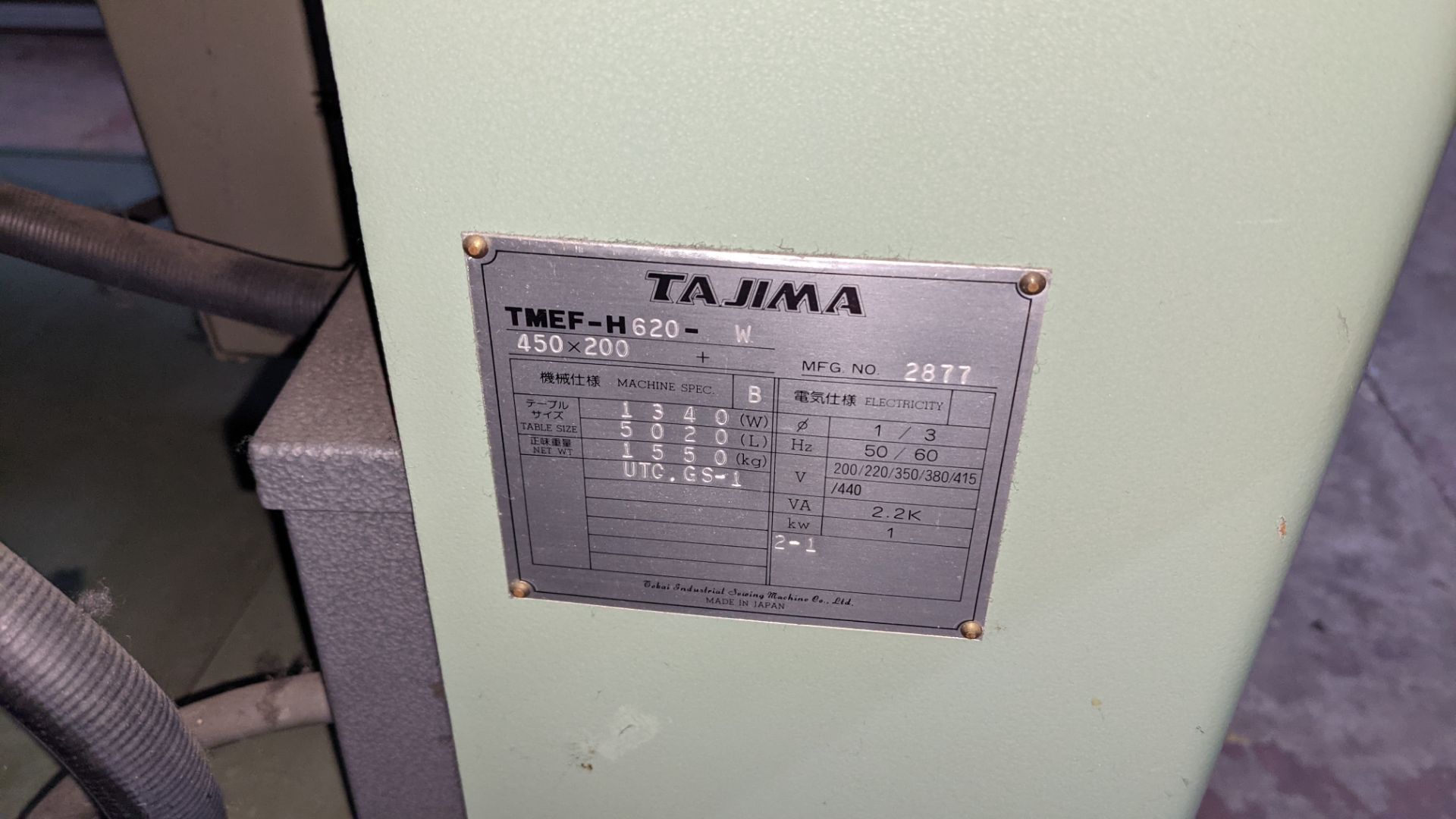 Tokai Tajima electronic 20 head automatic embroidery machine model TMEF-H620 - Image 19 of 25