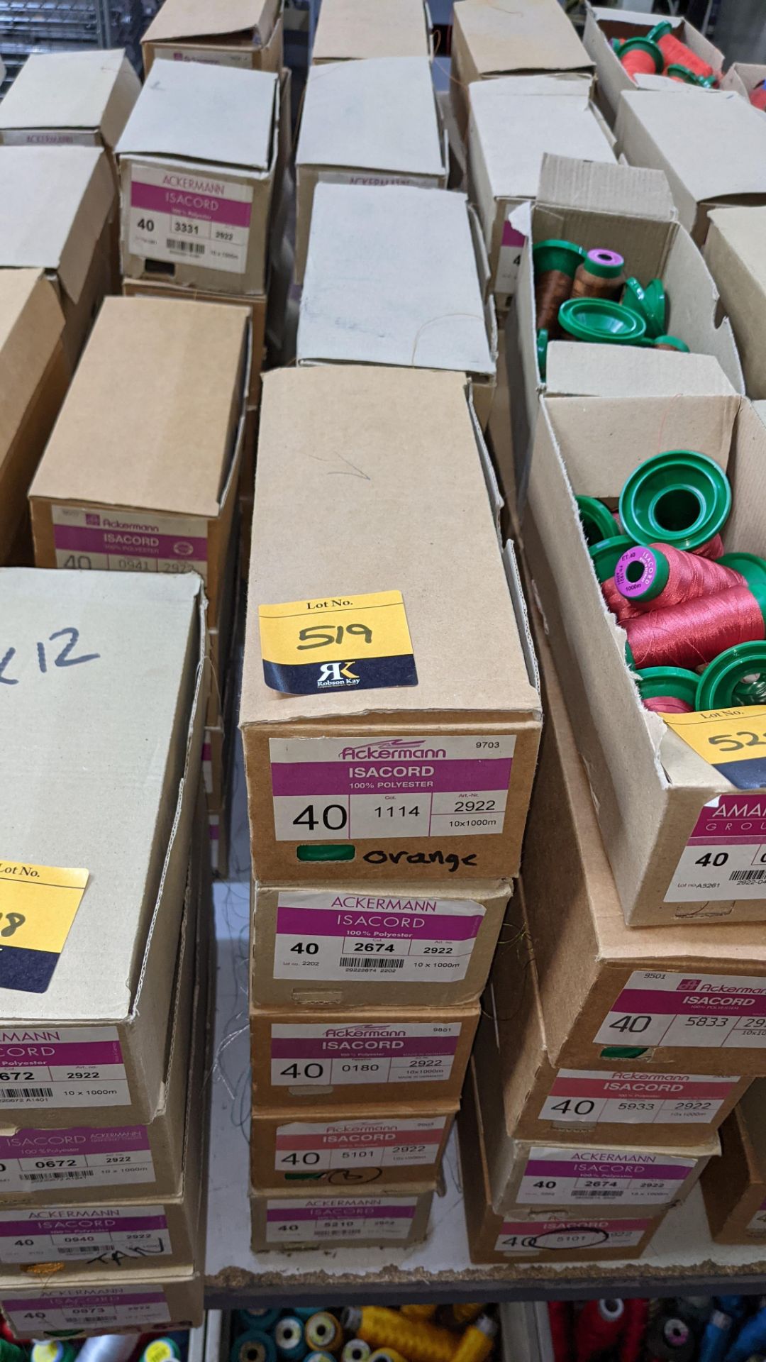 20 boxes of Ackermann Isacord (40) polyester thread - Image 2 of 9