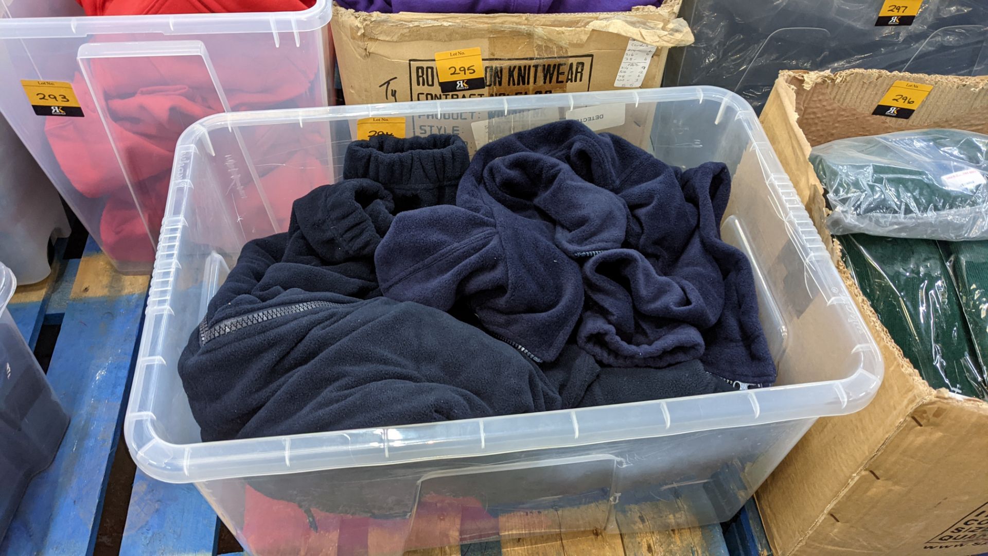 Approx 5 off assorted fleece tops - the contents of 1 large crate. NB crate excluded